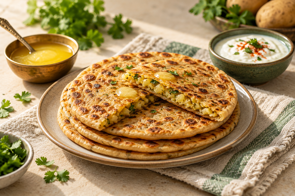 Best Aloo Paratha Recipe with Desi A2 Ghee
