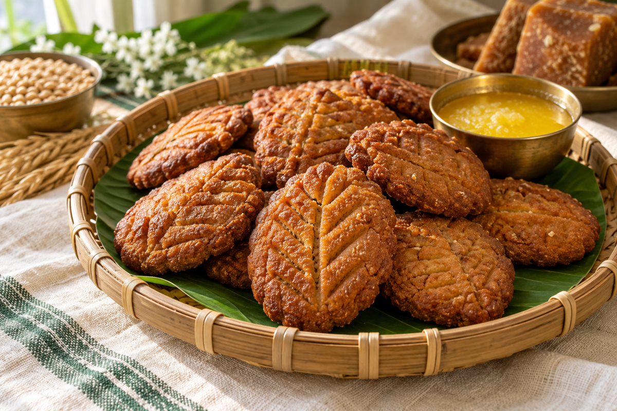 Bihari Thekua Recipe with A2 Ghee (Chhath Prasad)