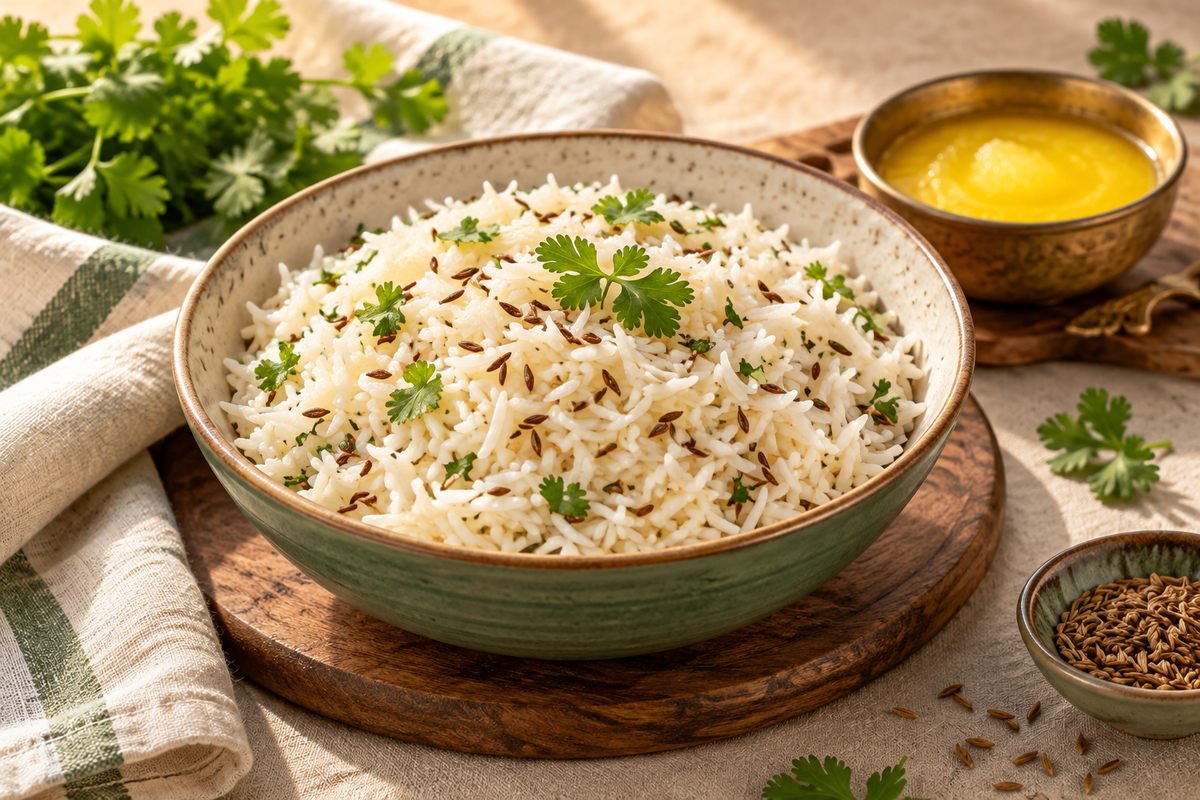 Easy Jeera Rice Recipe with A2 Cow Ghee