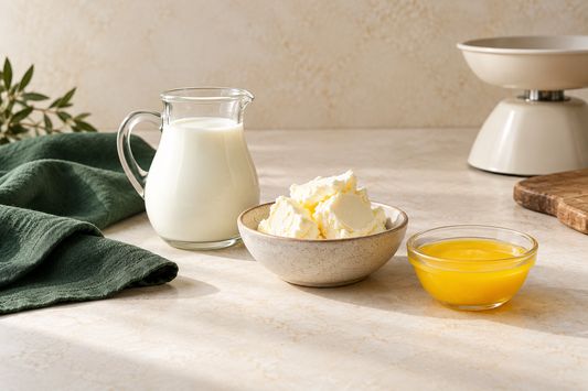 AI-generated illustration: Why Milk-to-Ghee Yield Varies: A Process Worksheet
