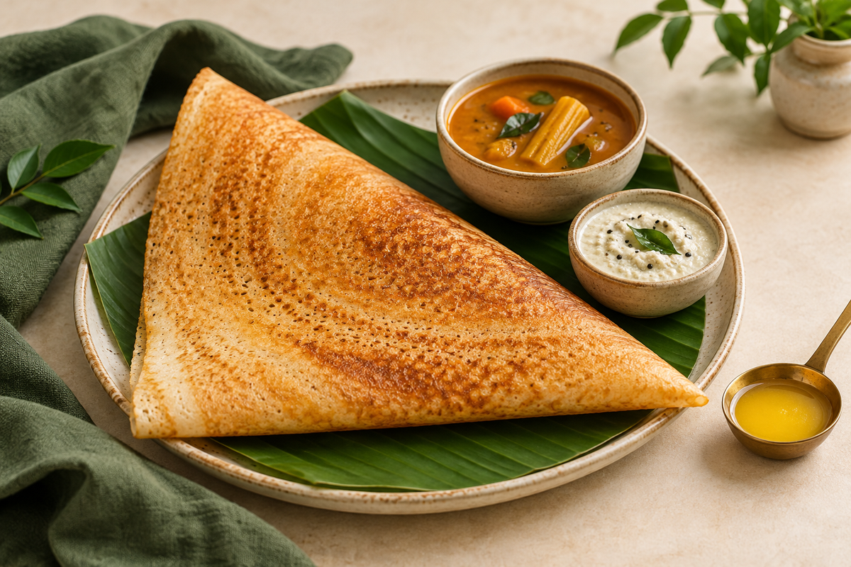 Ghee Roast Dosa Recipe with A2 Ghee (Crispy Dosa)