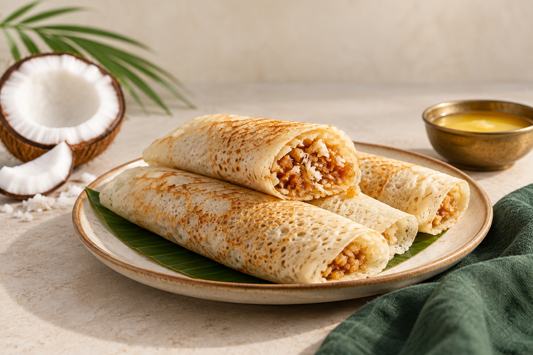 Goan Coconut Sweet Pancakes with A2 Ghee