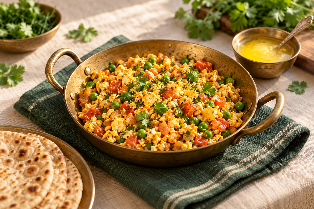 Paneer Bhurji Recipe with A2 Cow Ghee