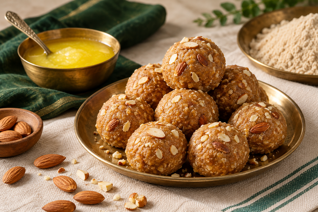 Punjabi Atta Pinni Recipe with A2 Ghee (Winter Ladoo)