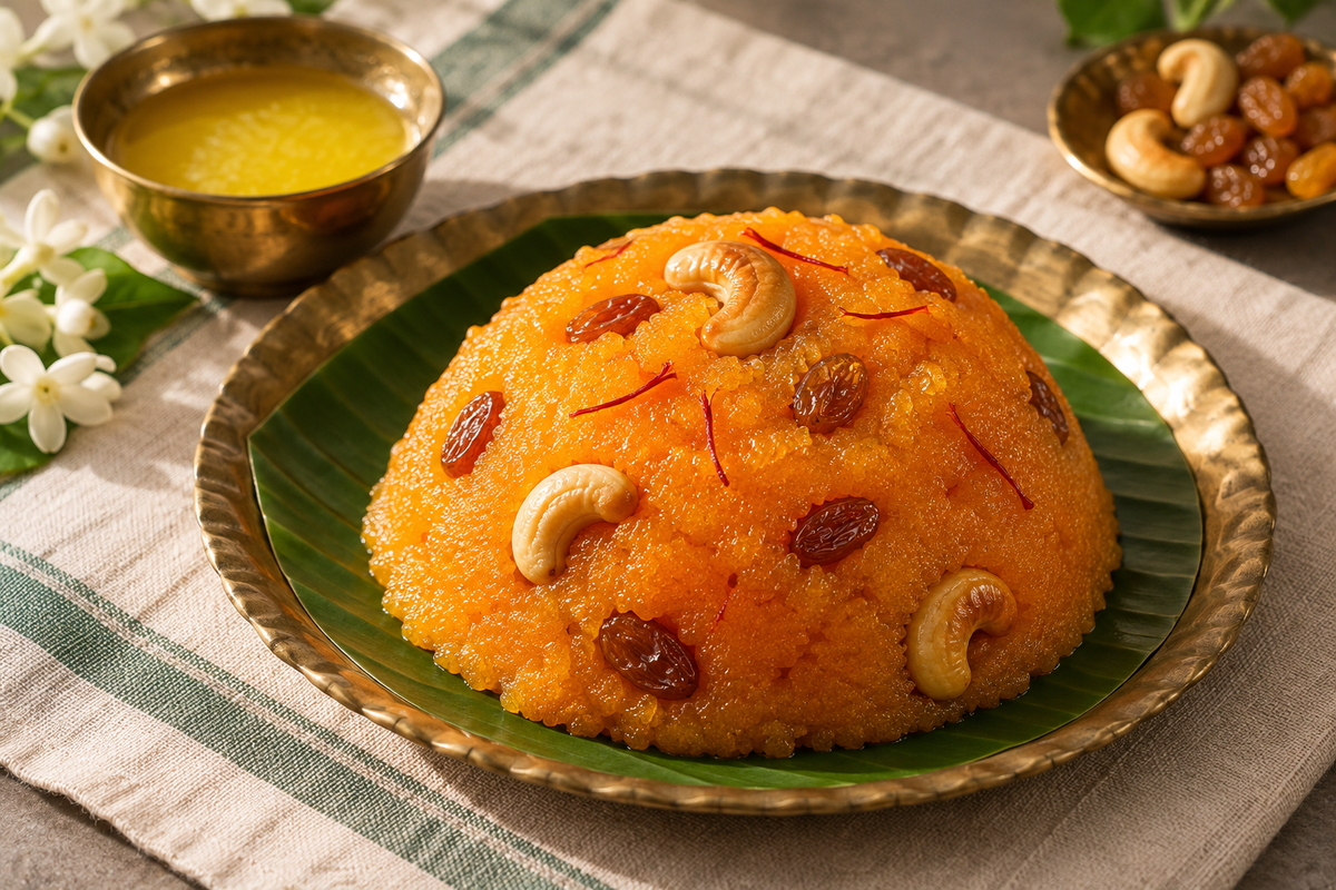 Rava Kesari Recipe with A2 Ghee (South Indian Sweet)