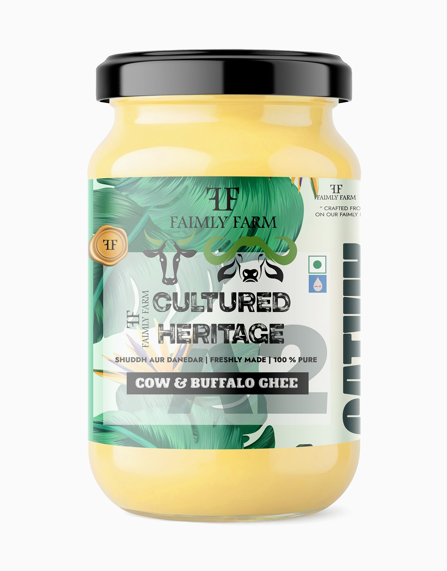 Faimly Farm Cultural Heritage Satvik A2 Cow & Buffalo Blend Ghee – A2 Cow & Buffalo Blend Ghee