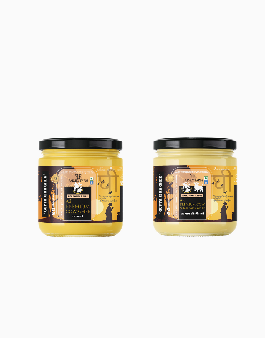Faimly Farm Cultured A2 Ghee Fresh and Premium Festive Pack – A2 Ghee Combo
