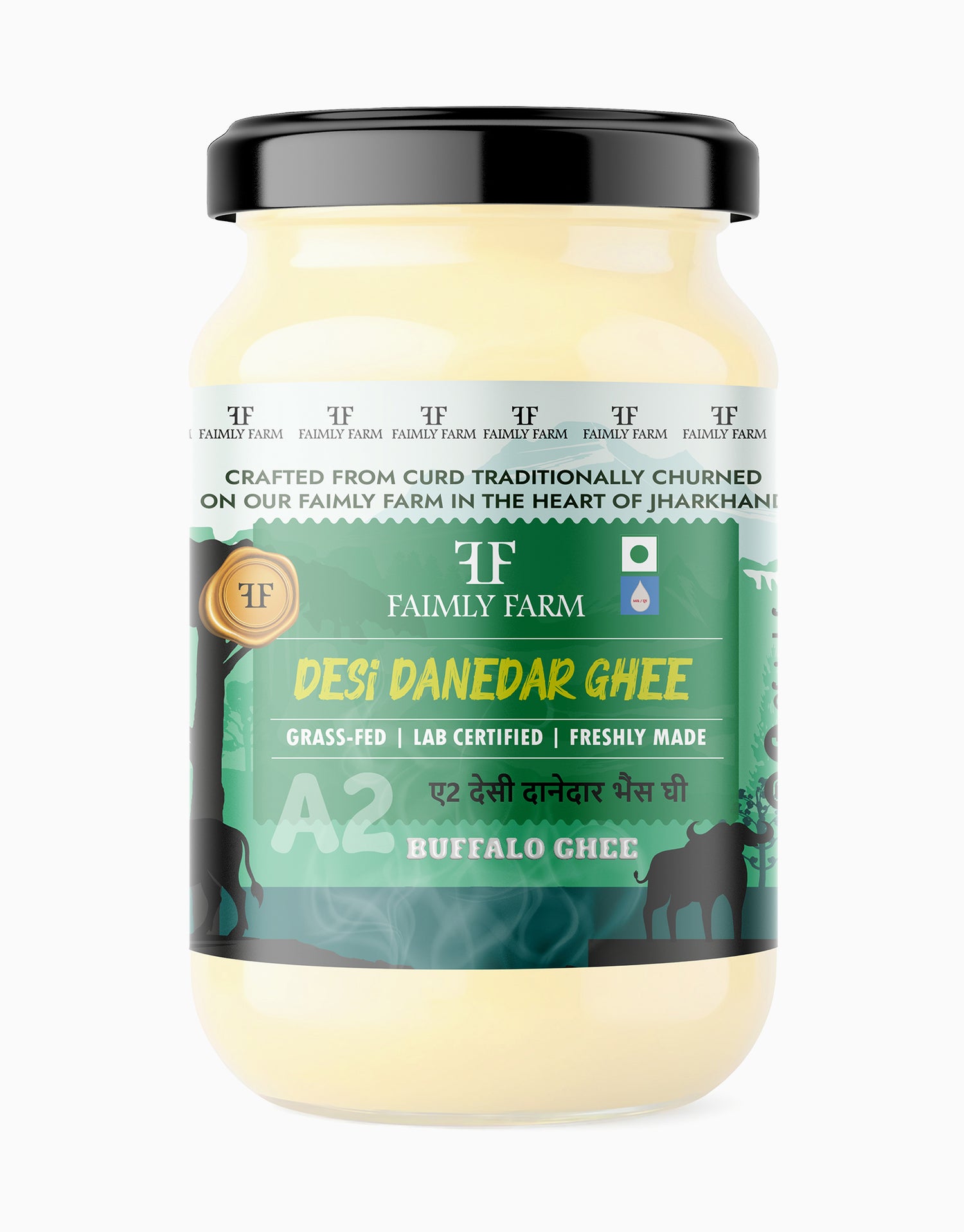 Faimly Farm Desi Danedar A2 Buffalo Ghee Forest Grazed – A2 Buffalo Ghee