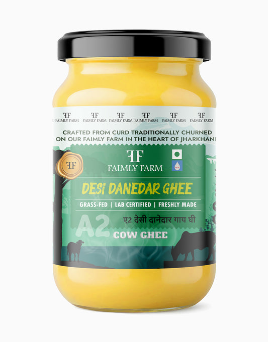 Faimly Farm Desi Danedar A2 Cow Ghee Forest Grazed – A2 Cow Ghee