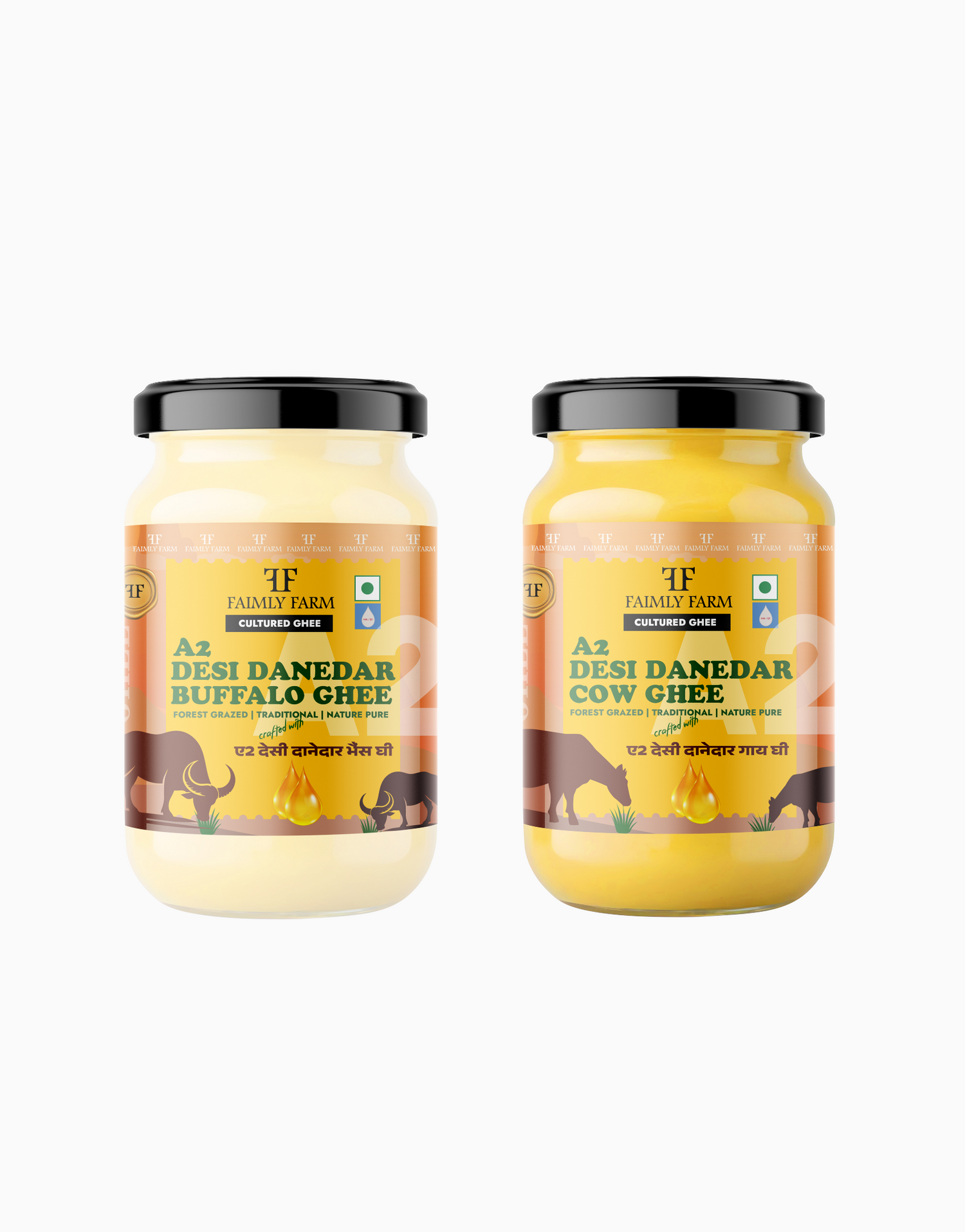 Faimly Farm Desi Danedar A2 Ghee Forest Grazed Kitchen Duo Pack – A2 Ghee Combo