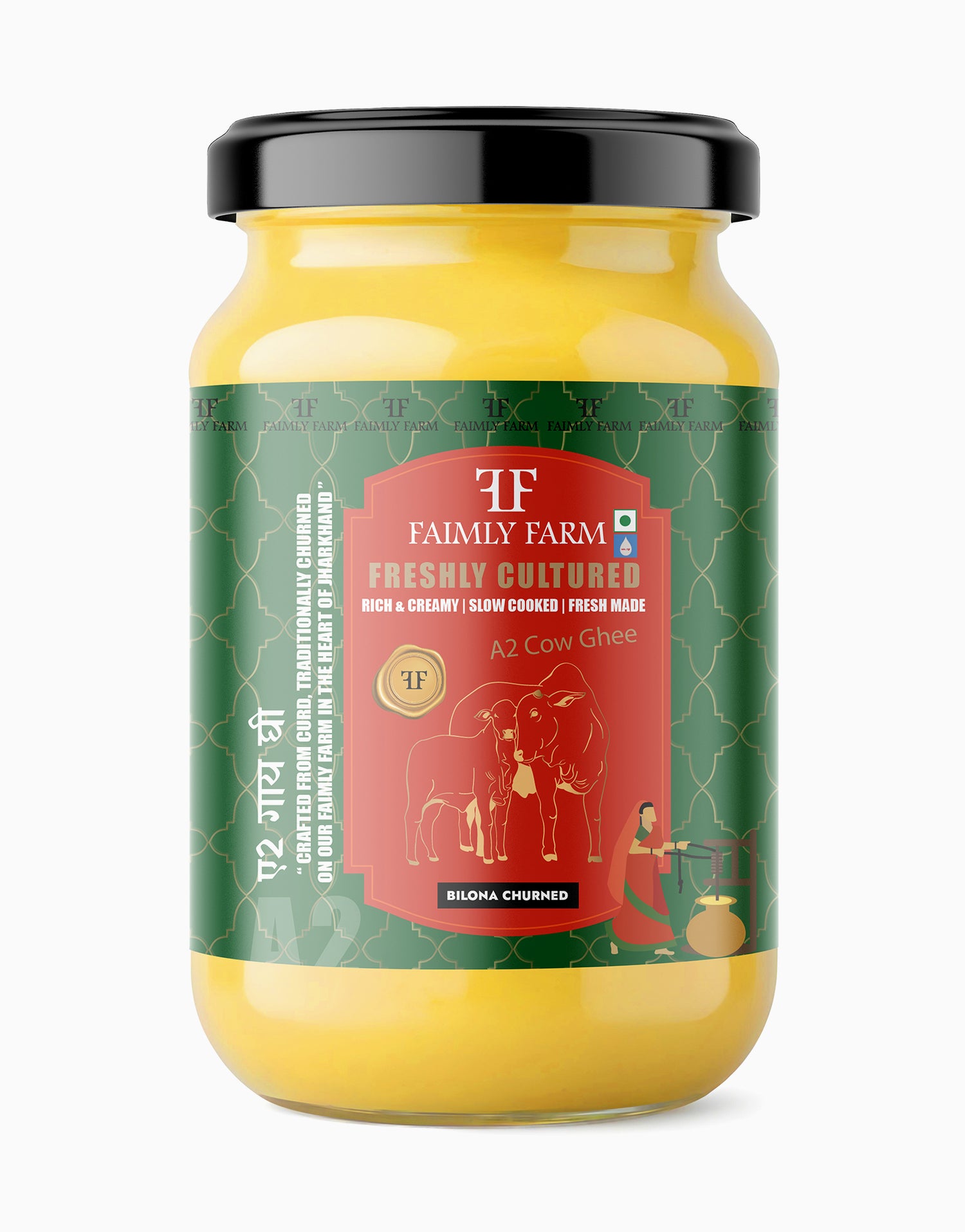 Faimly Farm Fresh A2 Ghee Slow Cooked with Rich Creamy Texture – A2 Cow Ghee
