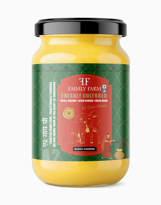 Faimly Farm Fresh A2 Ghee Slow Cooked with Rich Creamy Texture – A2 Cow Ghee