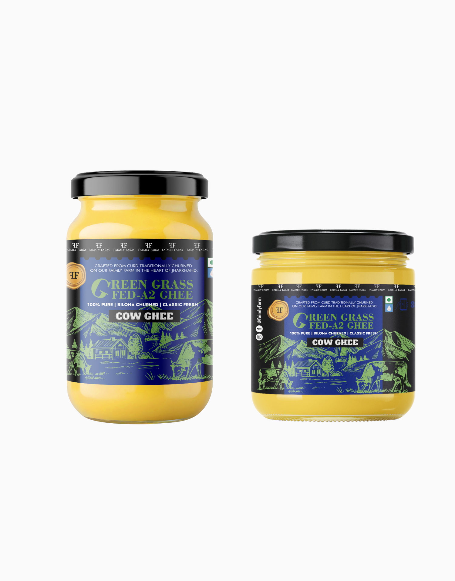 Faimly Farm Green Grass-Fed A2 Cow Ghee HomeSaver Pack – A2 Ghee Combo