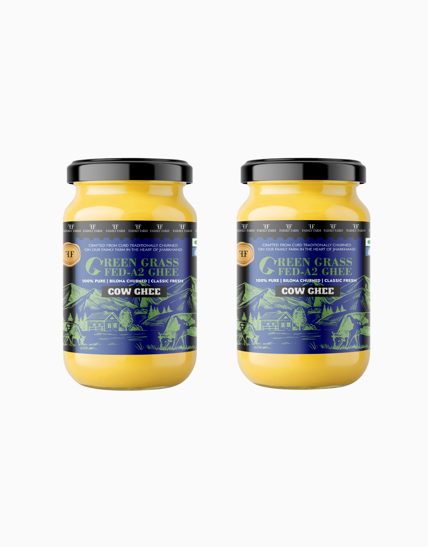 Faimly Farm Green Grass-Fed A2 Cow Ghee Twin Ghee Pack – A2 Ghee Combo