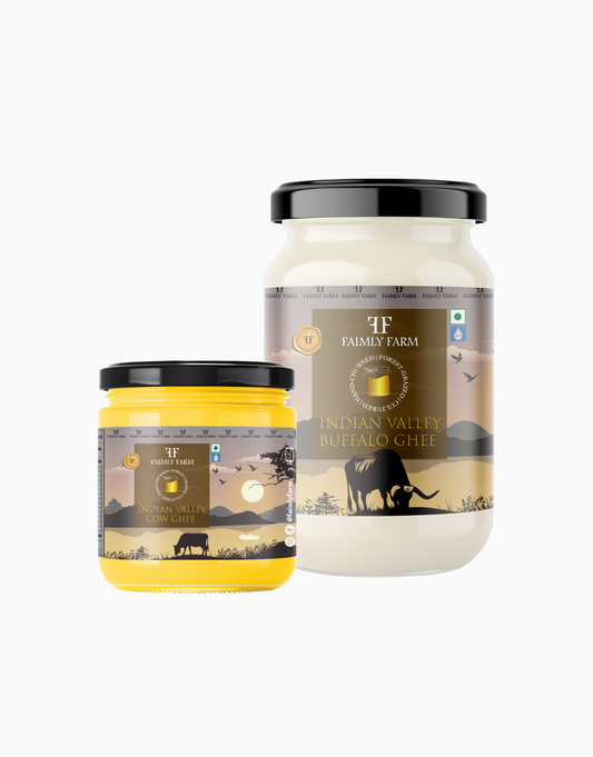 Faimly Farm Indian Valley Cow Ghee Festive Pack – Cow Ghee, Buffalo Ghee