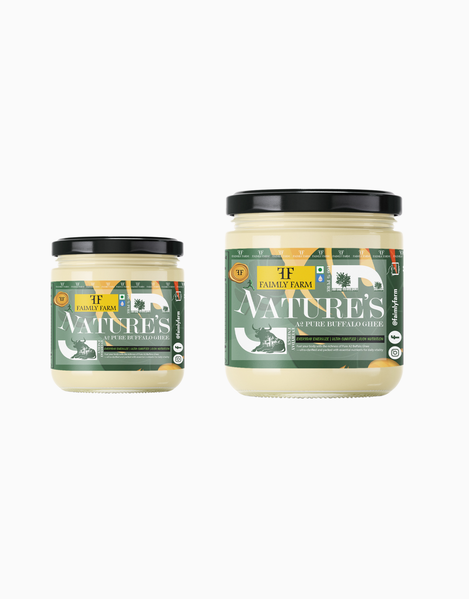Faimly Farm Nature's Pure A2 Buffalo Ghee Faimly Combo – A2 Ghee Combo