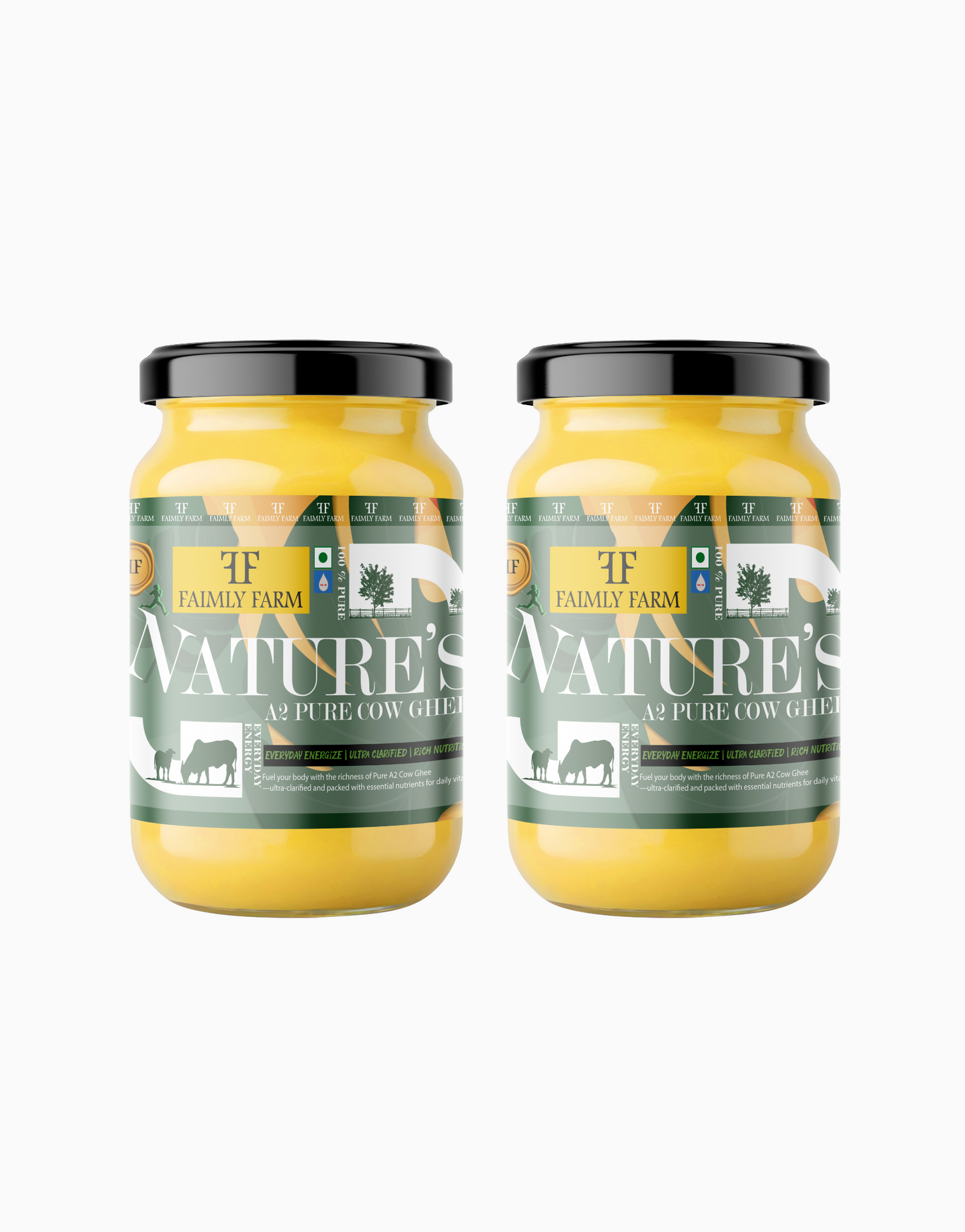 Faimly Farm Nature's Pure A2 Cow Ghee Twin Ghee Pack – A2 Ghee Combo