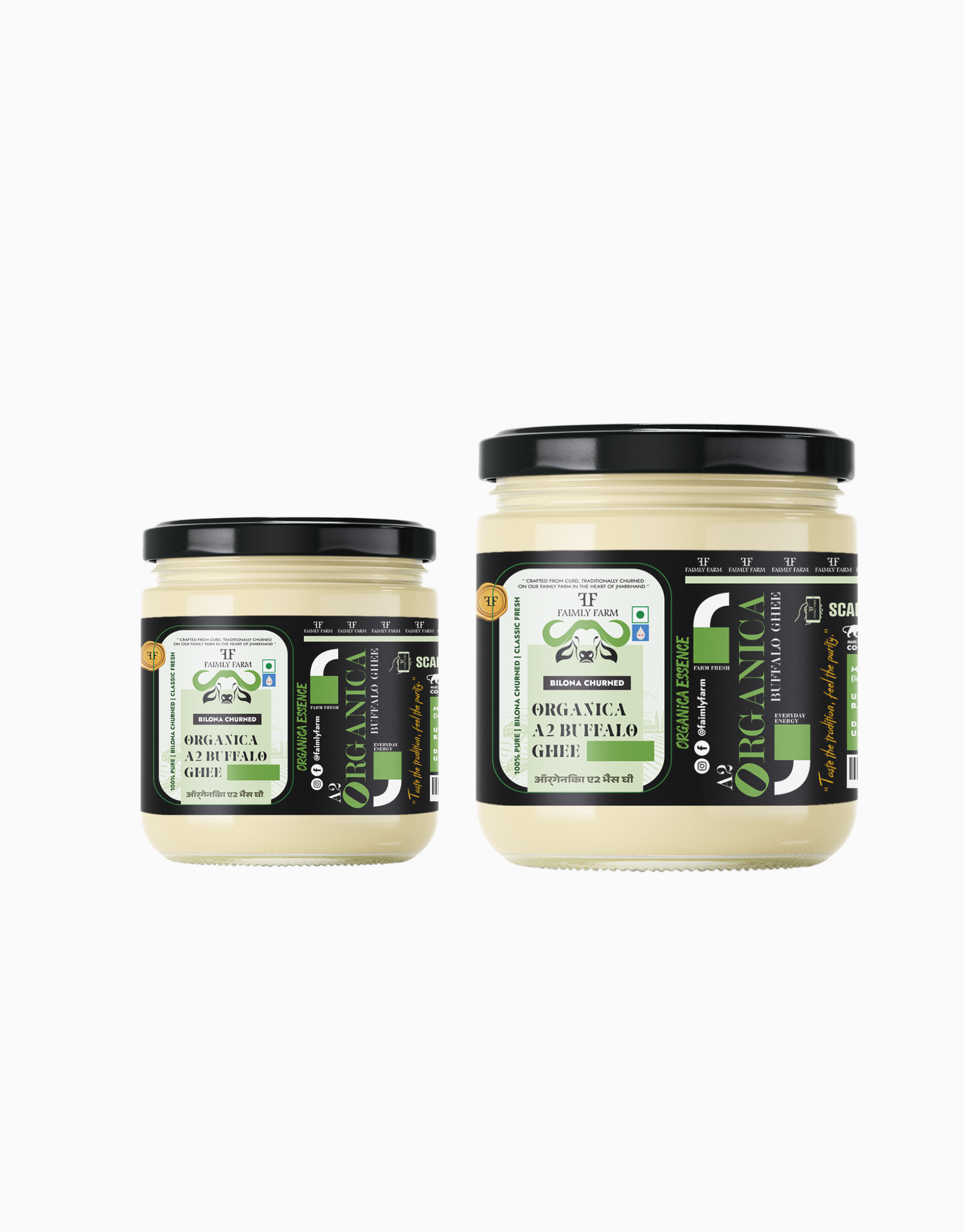 Faimly Farm Organica A2 Buffalo Ghee Bilona Churned Faimly Combo – A2 Ghee Combo