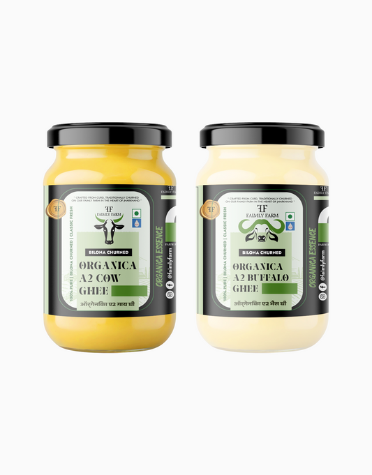 Faimly Farm Organica A2 Ghee Bilona Churned Family Value Twin Pack – A2 Ghee Combo