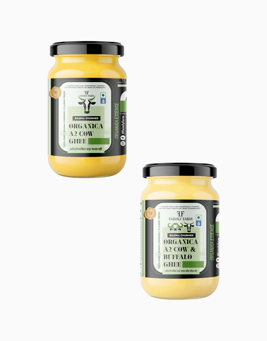 Faimly Farm Organica A2 Ghee Bilona Churned Kitchen Duo Pack – A2 Ghee Combo