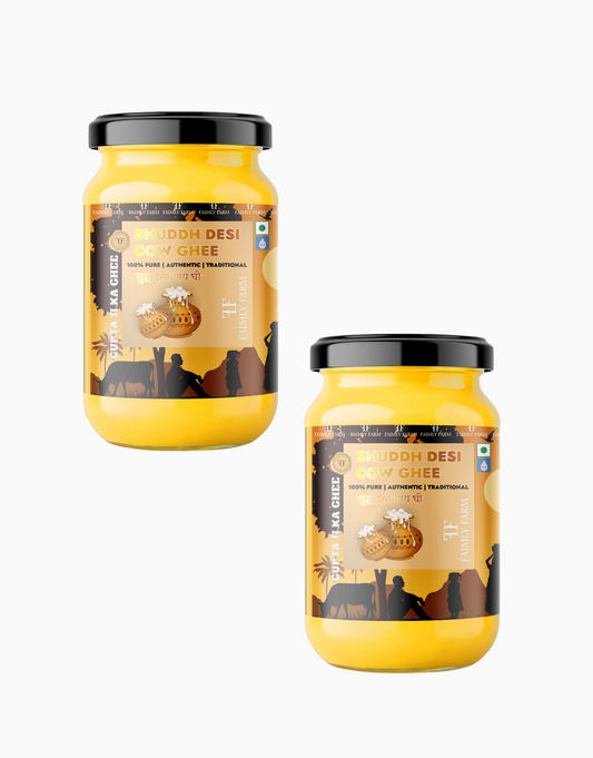 Faimly Farm Shuddh Desi Cow Ghee 100% Pure & Traditionally Crafted Twin Ghee Pack – Cow Ghee