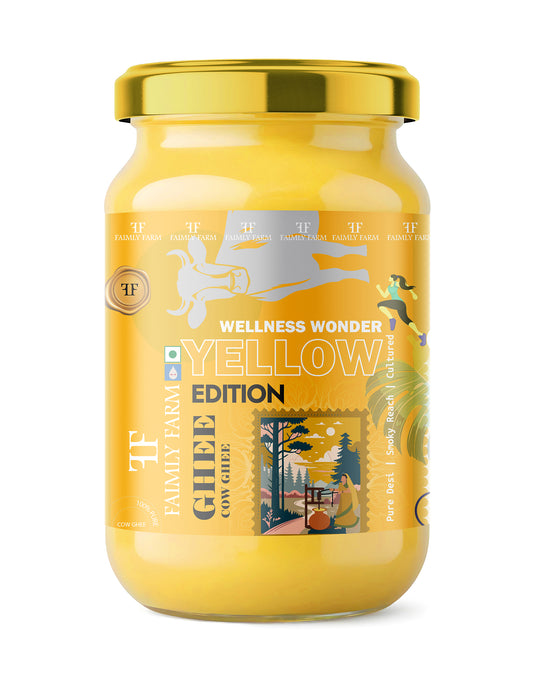 Faimly Farm Yellow Edition Cultured A2 Cow Ghee Pure Desi and Smoky Rich – A2 Cow Ghee